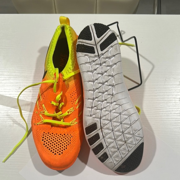 Nike Free Bright‎ Orange and Neon Yellow Sneakers - Picture 2 of 5